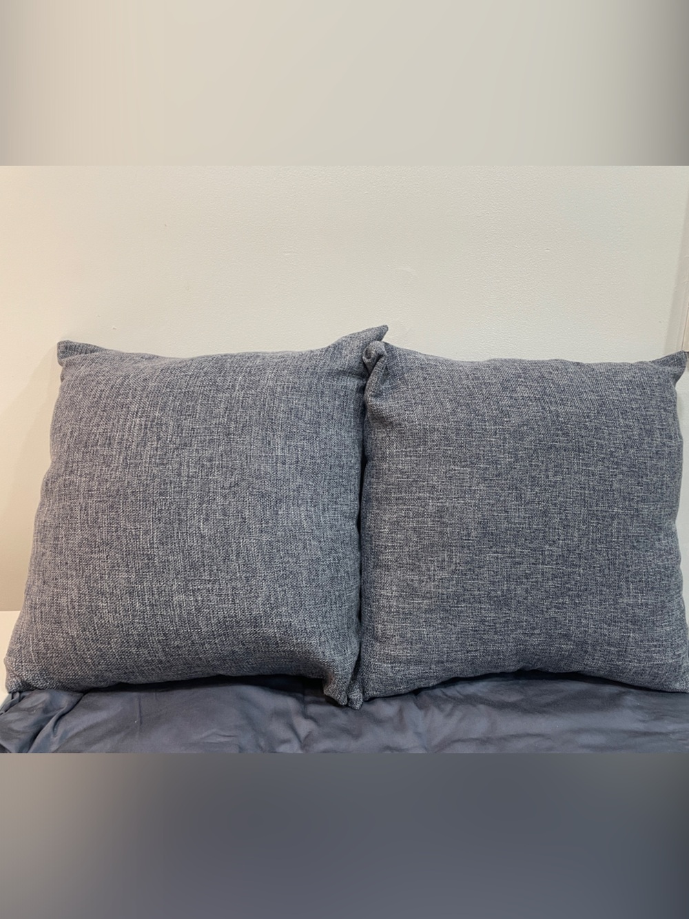 Set of Two Blue/Gray Decorative Throw Pillow Pair - Neutral Accent